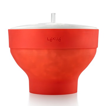LeKue 爆米花料理盒 570ml  紅色  1個
