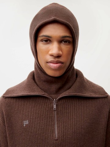 PANGAIA - Recycled Cashmere Chunky Balaclava - chestnut brown - S S