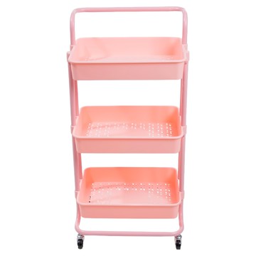 Lomani 把手卡扣式PP推車  粉色  3層