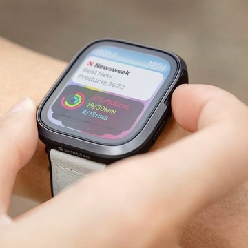 Apple Watch 45mm Modern Hybrid 鋼化玻璃鋁合金保護殼 粉色