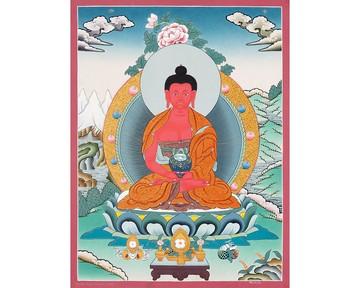 天上阿彌陀佛辛格唐卡一瞥入淨土