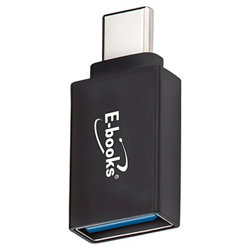 E-books XA26 USB 3.2 轉Type-C轉接頭 5Gbps高速傳輸 鋁合金材質  黑色  1個