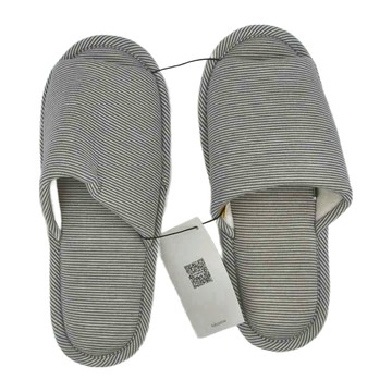 HOLA 和樂家居 伊登柔軟針織布質拖  M(26 x 10.5 x 6.5cm)  礫石灰  1雙