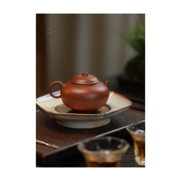 梨系列 朱泥鳴梨 非遺高顏值紫砂小品新派極簡茶器茶壺140cc