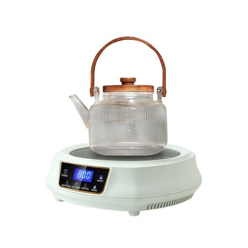 巧可 110V 電陶爐 多功能智能煮茶器 玻璃燒水壺 手提式泡茶爐 綞紋壺  開水壺 一體內膽 煮茶套組
