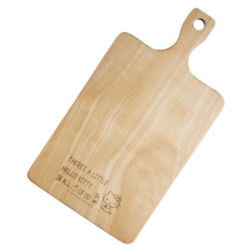 Hello Kitty 凱蒂貓 櫸木砧板 耐用不易開裂 天然櫸木 整木切割 多功能用途  39 x 21cm  木質  1個