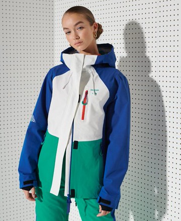 Superdry Women's Women's Sport Alpine Shell Jacket Turquoise / Lapis - Size: 8 Size: 4
