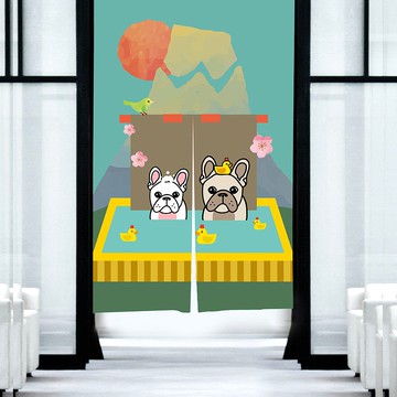 法鬥 門簾 富士山