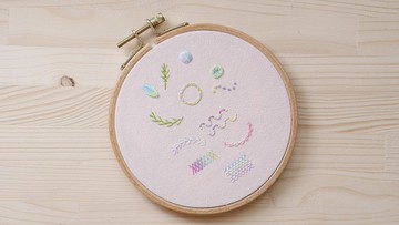 新手刺繡-針線調色盤 渲染一勺時光  說說刺繡 12種針法 初學基礎