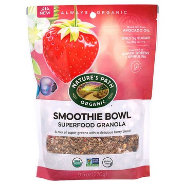 Nature's Path, 有機奶昔碗，SuperFood 格蘭諾拉麥片，9.5 盎司（270 克）