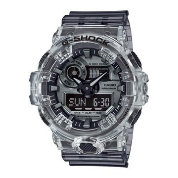G-SHOCK 半透明設計復古年代休閒運動雙顯錶(GA-700SK-1A)/53.4mm
