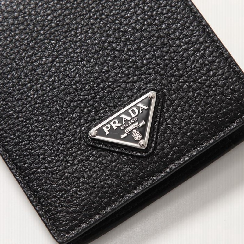【大人気】PRADA◆レザー スモール 二つ折りウォレット ロゴ PRADA プラダ 三つ折り財布 1MH042 QHH レディース サフィアーノ