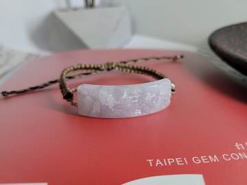 【純翠】天然翡翠 淡冰紫厚裝意境江山在手山水手牌 附台灣證書