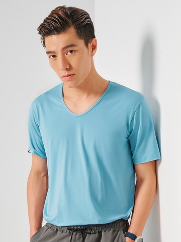 涼感．冰咖啡紗抗UV短袖上衣