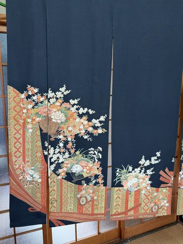 和服留袖改造門簾