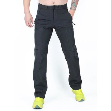 戶外沖鋒褲防水防風男式軟殼登山褲保暖透氣徒步加絨褲男直筒收口