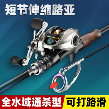 釣魚竿 台釣竿 釣竿 偷跑竿 翹班竿 筏釣 魚竿 日本進口碳素伸縮路亞竿 便攜式超輕M調振出式路亞竿套裝