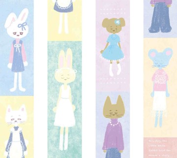 鼠鼠小姐 塩系繪畫 和紙膠帶 10米卷