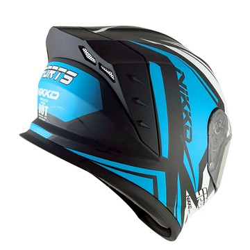 Nikko N-808 N808 安全帽 尖峰時刻 消光黑藍 內藏墨鏡 藍芽耳機槽 眼鏡溝槽 全拆洗 全罩