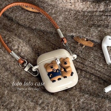 Dinotaeng韓國甜椒熊quokka考拉矮化袋鼠考拉袋鼠熊Airpods pro2耳機套適用於Apple2/3新