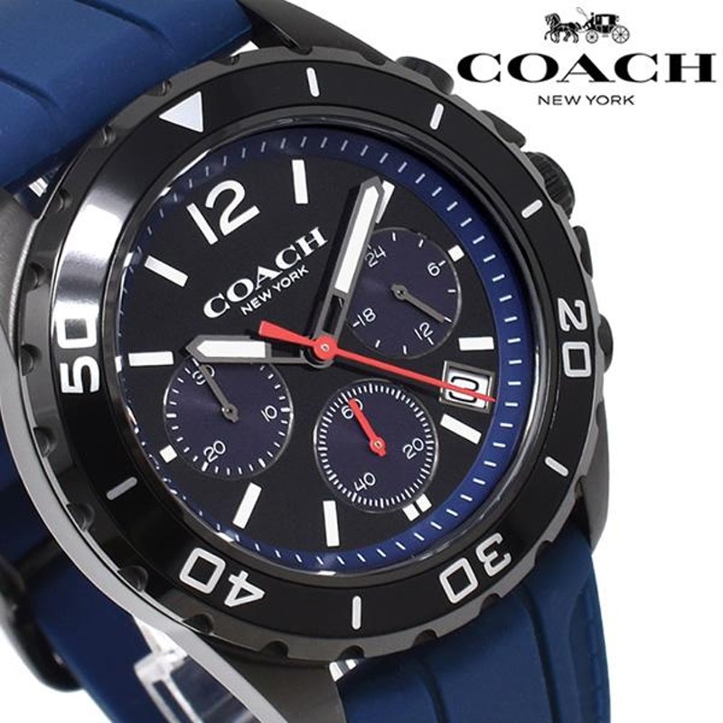 COACH 腕時計 14602566 KENT ネイビー メンズ-