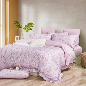 Pure One 床包被套組 - 萊賽爾 50%萊賽爾纖維+50%滌綸 台灣製造  床包＋被套 + 枕套  單人  雲影