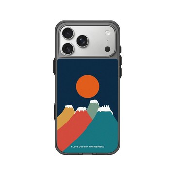 iPhone 17 Pro Max Clear (相機按鈕) 酷墨灰 - ilovedoodle (Lim Heng Swee) - Cat Landscape - Colorful Mountains 貓咪五彩山