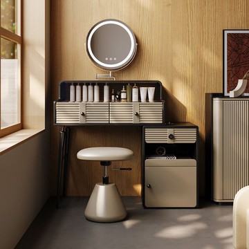 【臺灣公司 可打統編】免運 梳妝臺 化妝桌 高級輕奢爆款實木床邊梳妝臺收納柜現代簡約化妝臥室小型伸縮轉角 可開發票 全館五折 工廠現貨直銷 新品特價 z10075