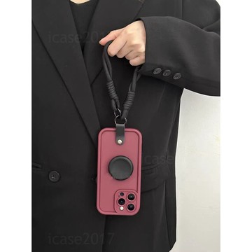 素面簡約掛繩手機殼蘋果iPhone 17e 16E 15pro 14 Plus 13 12 11 pro MAX保護殼套