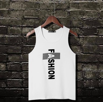 FINDSENSE MD 韓國 潮 男 時尚 無袖 休閒簡約 字母印花 打底背心 沙灘背心 無袖T恤