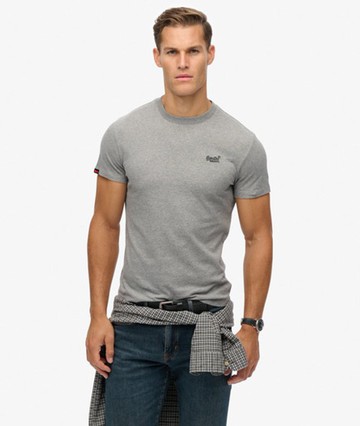 Superdry Men's Essential Logo T-shirt Grey Size: L