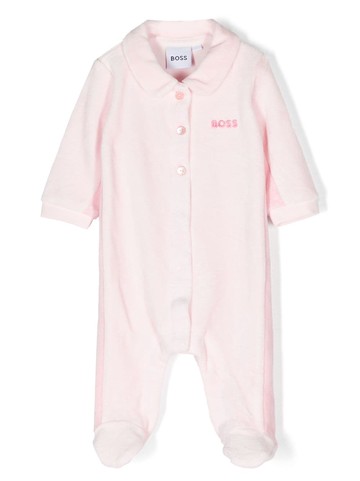 BOSS Kidswear - logo-embroidered pajamas - kids - Polyester/Cotton - 3 - Pink