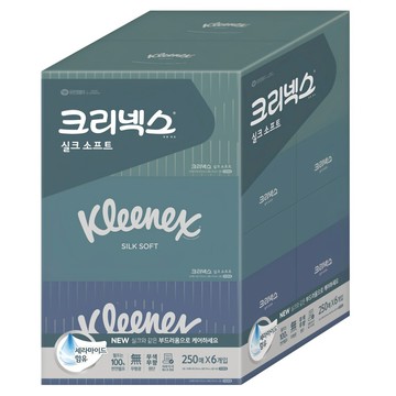 Kleenex Silk Soft 盒裝雙層面紙 250張  6盒  1組