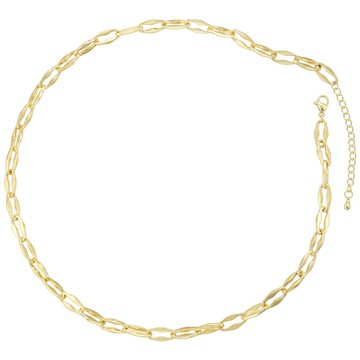 個性嘻哈銅鍍18K金橢圓形嘴脣鏈