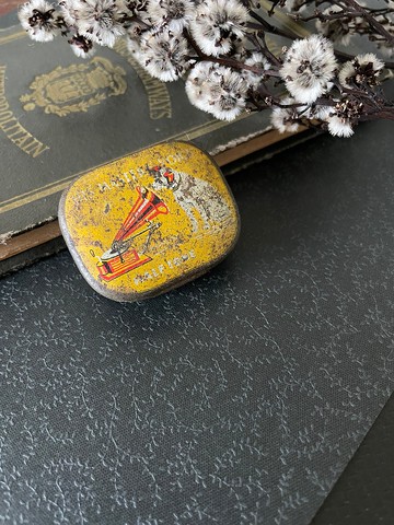 老又好雜貨-古董 HIS MASTERS VOICE HMV 老鐵盒唱針 W477