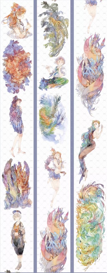 南風  PET  人物 和紙膠帶   10米卷