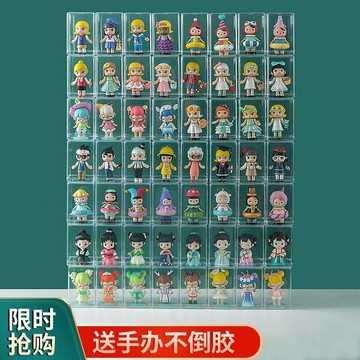 示架手辦盒泡泡瑪特公仔柜子掛牆單個防塵展示盒.普通18以上請