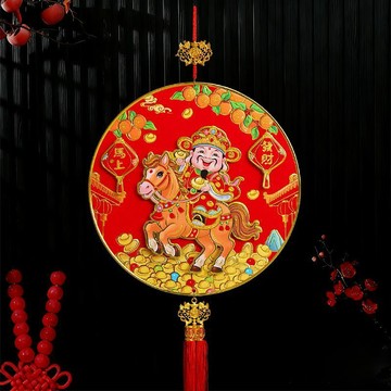 ✨壹灣出貨✨2026年貨爆品財神掛件客廳新居春節布置過年年貨馬年喜慶掛飾入門 T5HE