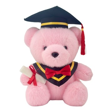 AllBeMine 歐比邁 畢業熊 新款毛絨 1088058-1 7吋  20cm  粉紅色  1個