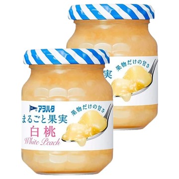 Aohata 白桃果醬 100%水果甜味 無蔗糖  125g  2罐