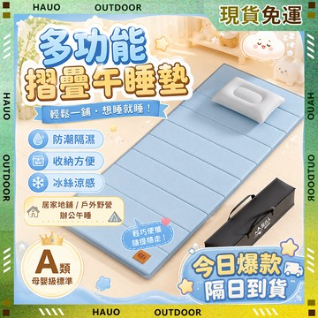 【最快當日到】無限免運 送收納袋 戶外折疊墊 冰絲涼感 戶外睡墊 防潮隔濕 睡墊 午休睡墊 折疊睡墊 地墊 午休墊