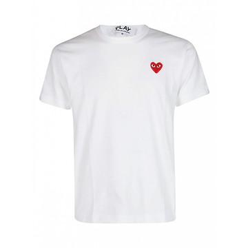 Comme Des Garcons Play - White Cotton T-shirt