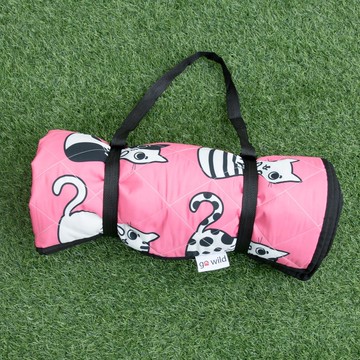 Go Wild加大野餐墊【貓咪愛野餐】加大加厚|雙面花色設計|底層黑