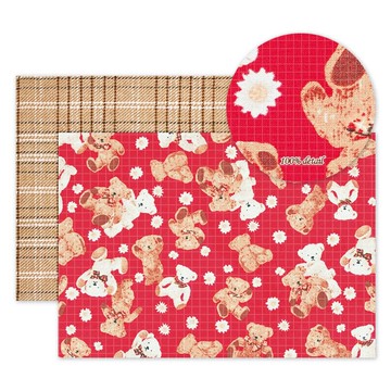 Merry bear 包裝紙 / 手帳紙 / 25張入 A4 尺寸 100g