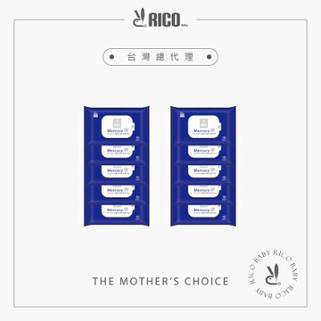 韓國RICObaby星球草本天然厚款濕紙巾10抽(水星白)－10入
