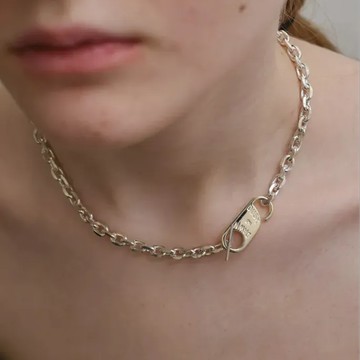 LESIS｜Silver Space Lock N 純銀個性銀色項鍊