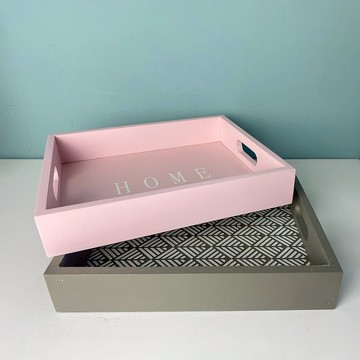 好憩HORCHILL  雙色木頭托盤二件組