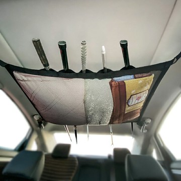 【露營趣】DS-476 汽車衣物行李收納網 釣魚竿置物網 固定網 車頂網 懸掛式 網兜 車用置物袋 儲物袋 車泊 釣魚 露營 野營