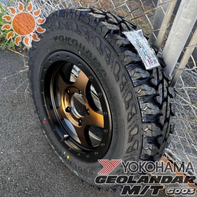 ジムニー JB64 JB23 JB22 JA12 JA11 タイヤホイール 4本セット ヨコハマ ジオランダー MT G003  185/85R16・175/80R16・195R16 BDX05 ブロンズ | LINEショッピング