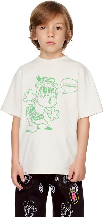 Charles Jeffrey LOVERBOY 灰白色 Childs Artwork 儿童 T 恤